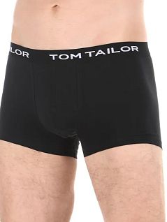 Набор хлопковых боксеров на резинке с логотипом черного цвета (3шт)Tom Tailor  RT70162/6061-01